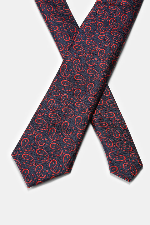 Jacquard Tie 6 cm Dark Blue