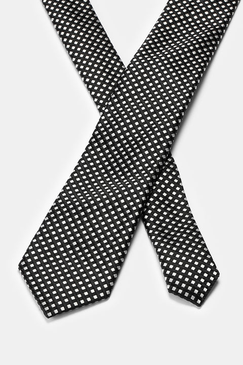 Jacquard Tie 6 cm Black