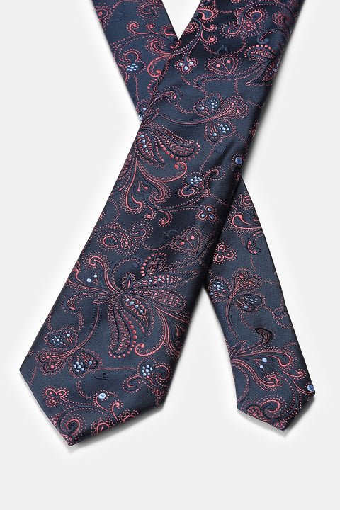 Jacquard Tie 6 cm Dark Blue