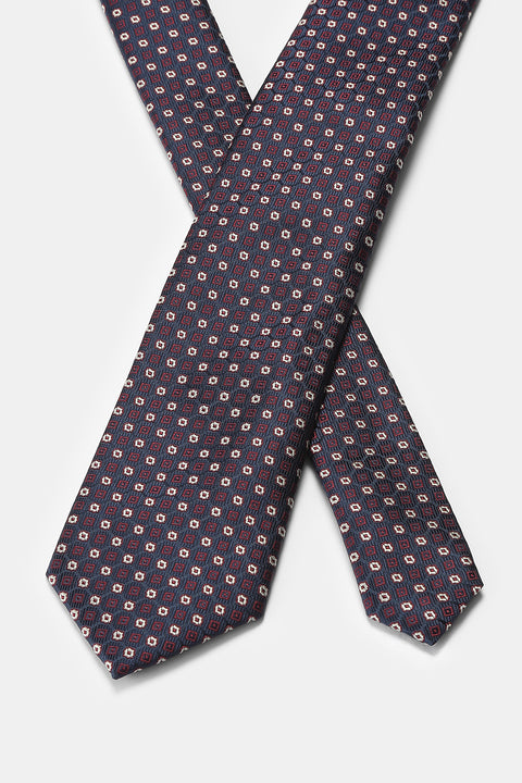 Jacquard Tie 6 cm Dark Blue