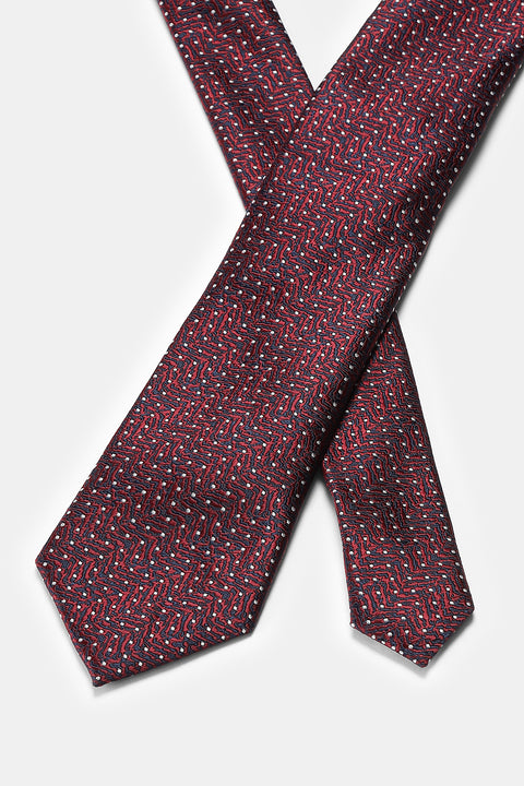 Jacquard Tie 6 cm Maroon
