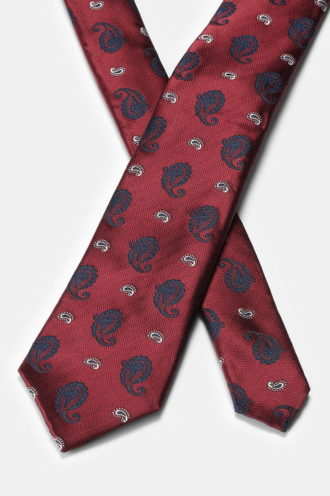 Jacquard Tie 6 cm Maroon