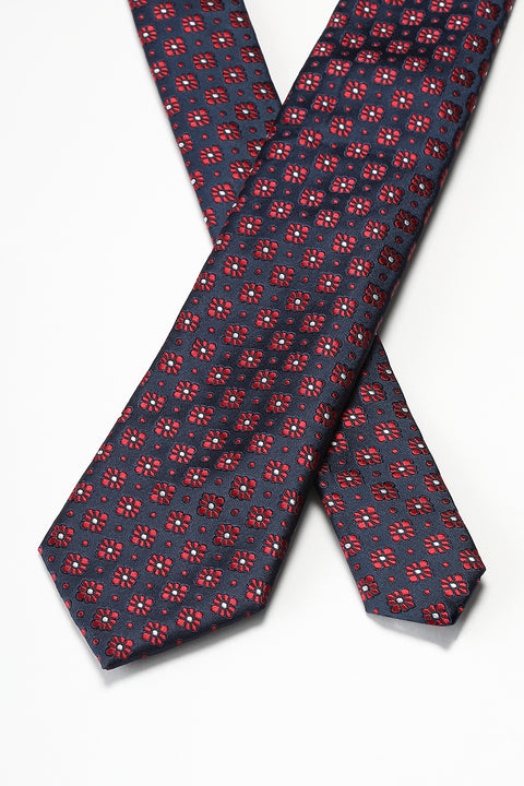 Jacquard Tie 6 cm Dark Blue