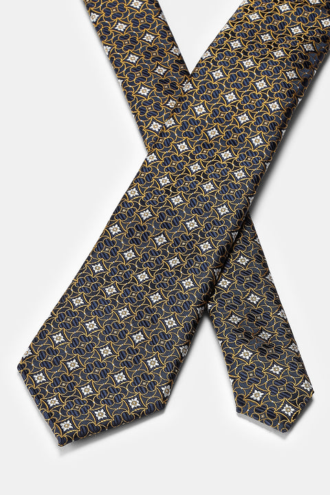 Jacquard Tie 6 cm Yellow