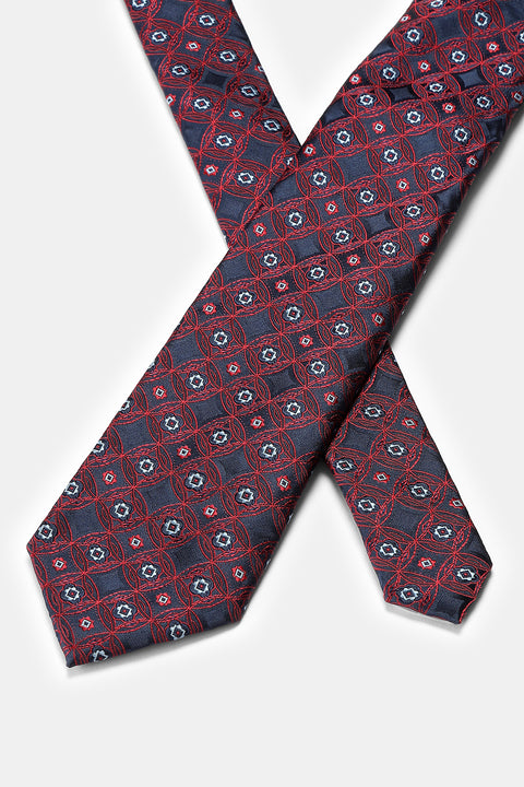 Jacquard Tie 6 cm Maroon