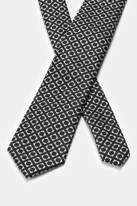 Jacquard Tie 6 cm Black