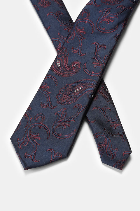Jacquard Tie 6 cm Dark Blue
