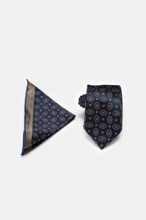 Jacquard Tie 6 cm Dark Blue