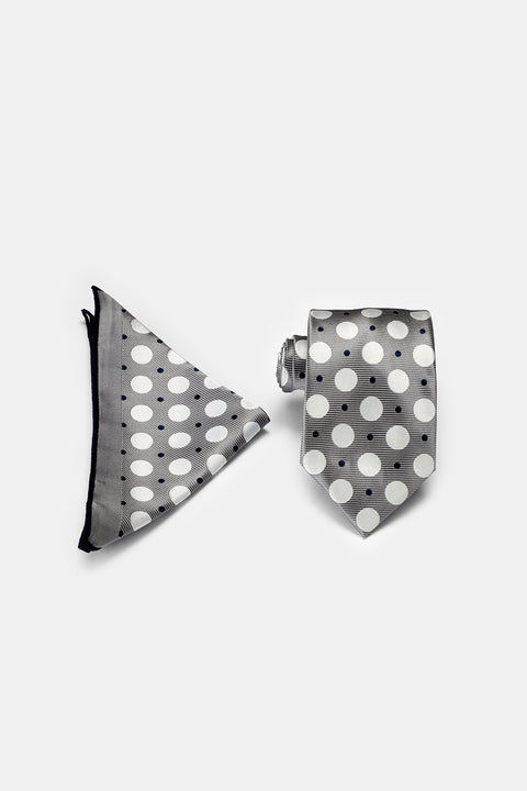 Jacquard Tie 6 cm Gray