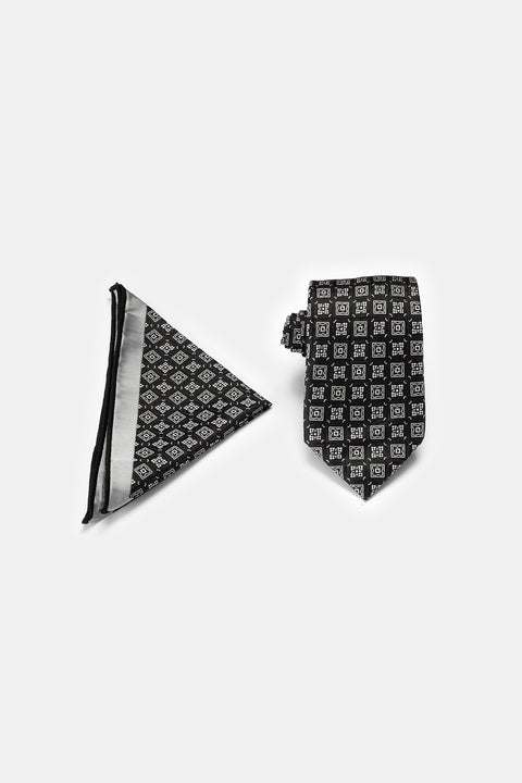 Jacquard Tie 6 cm Black