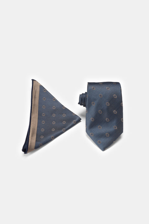 Jacquard Tie 6 cm Dark Blue