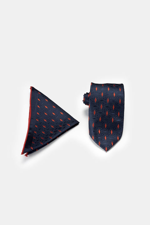 Jacquard Tie 6 cm Dark Blue