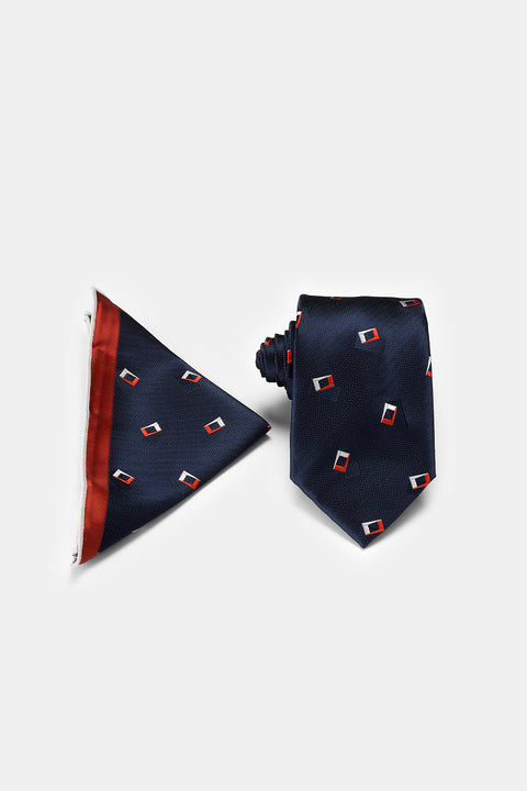 Jacquard Tie 6 cm Dark Blue