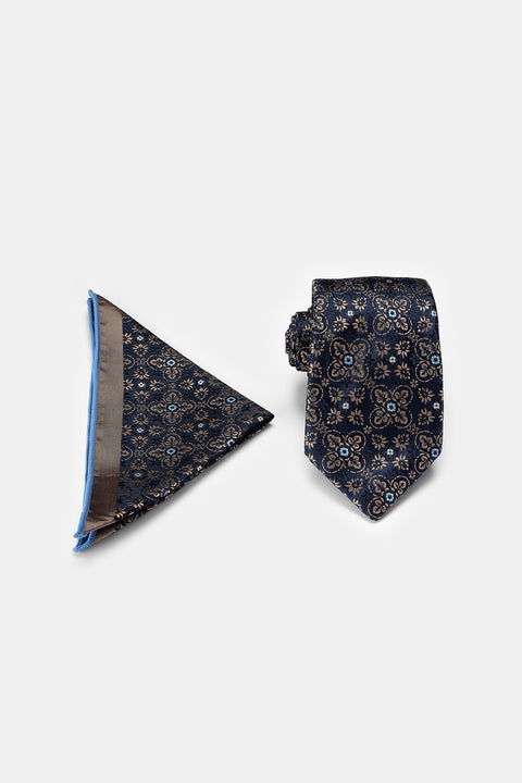 Jacquard Tie 6 cm Dark Blue