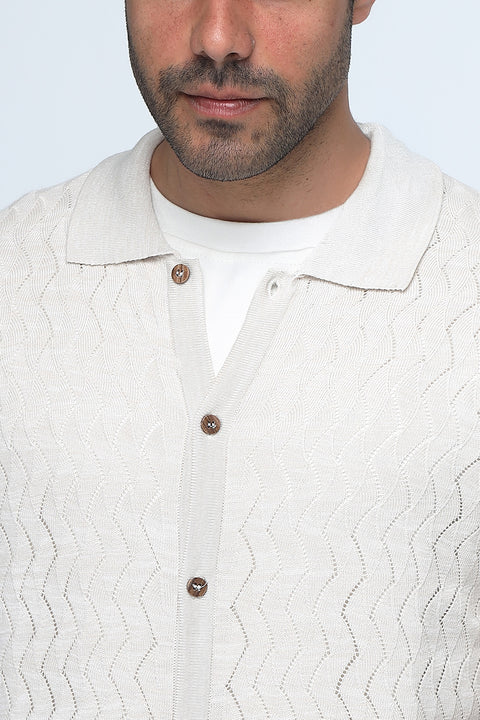 Polo Shirt Regular Fit Knitted Beige