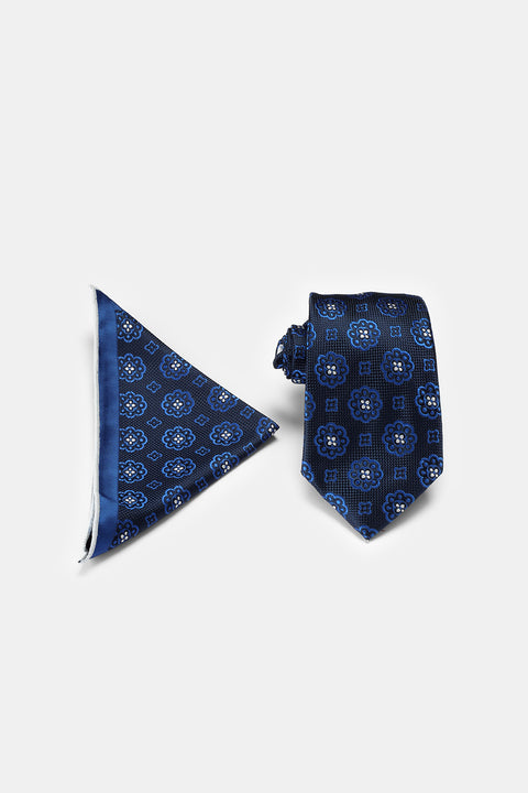 Jacquard Tie 6 cm Blue