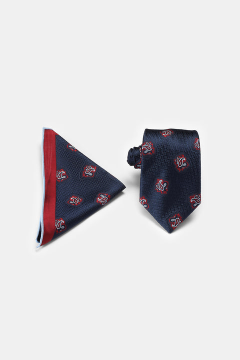 Jacquard Tie 6 cm Dark Blue