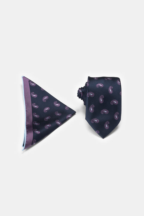 Jacquard Tie 6 cm Dark Blue