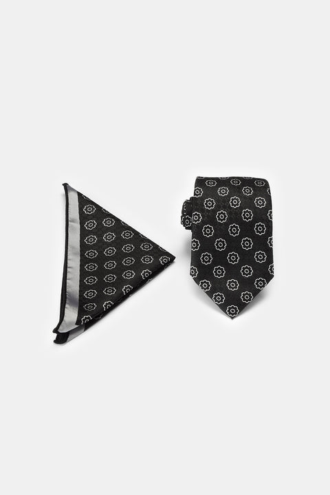 Jacquard Tie 6 cm Black