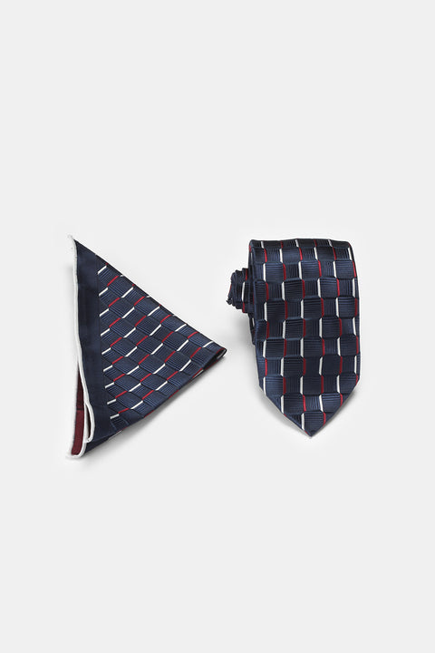 Jacquard Tie 6 cm Dark Blue