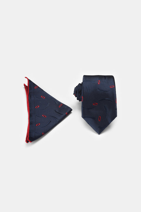 Jacquard Tie 6 cm Dark Blue