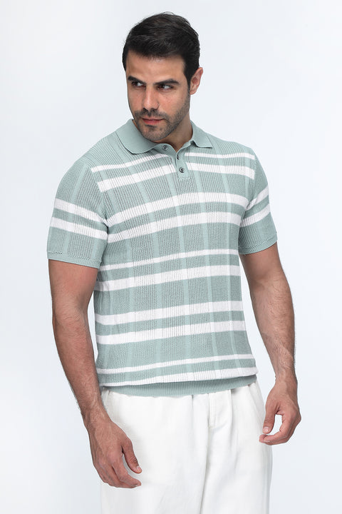 Polo Shirt Regular Fit Knitted Green