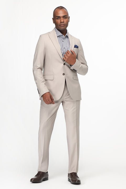 Slim Fit Suit Beige