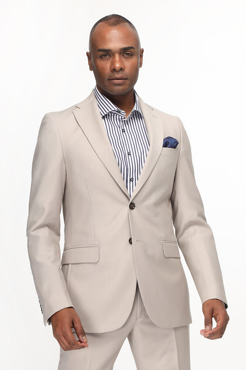 Slim Fit Suit Beige