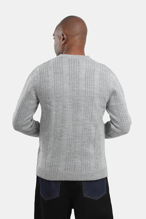 Regular Fit Pullover V Gray