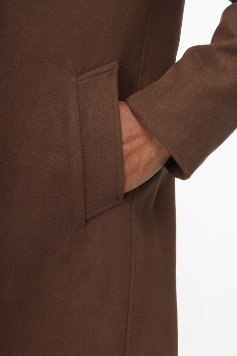 Regular Fit Coat Brown