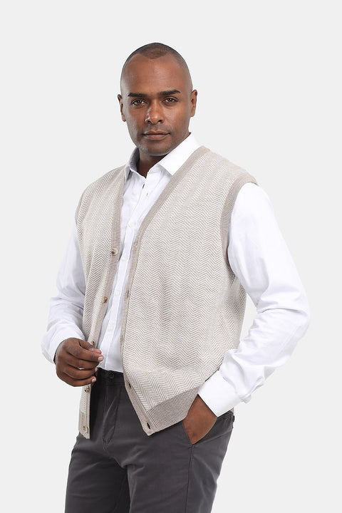Regular Fit Gilet Beige