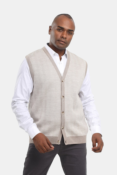 Regular Fit Gilet Beige