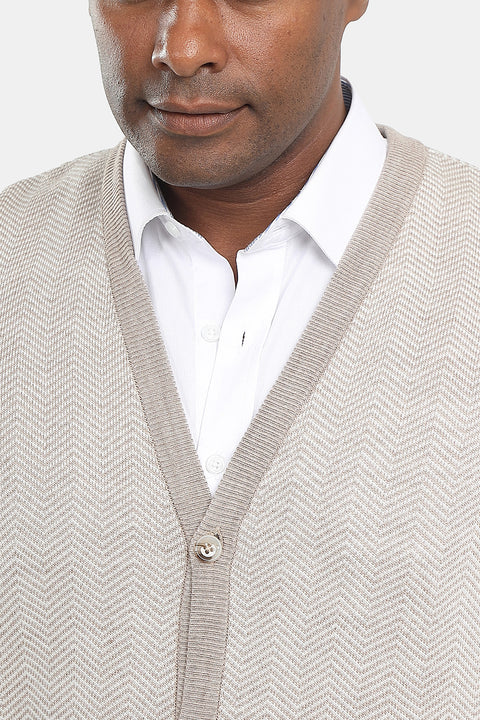 Regular Fit Gilet Beige