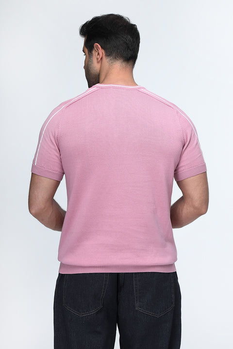Regular Fit T-Shirt Knitted Pink