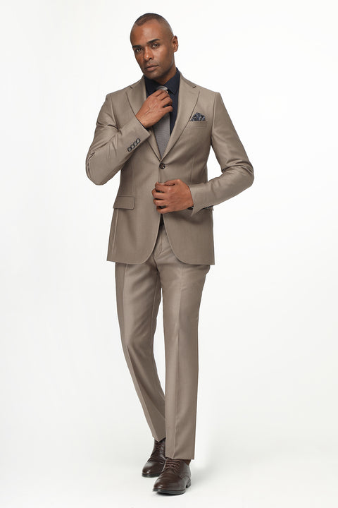 Slim Fit Suit Beige