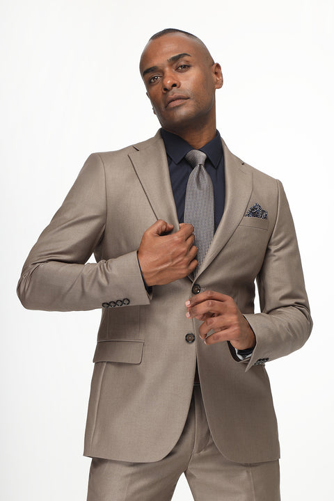 Slim Fit Suit Beige
