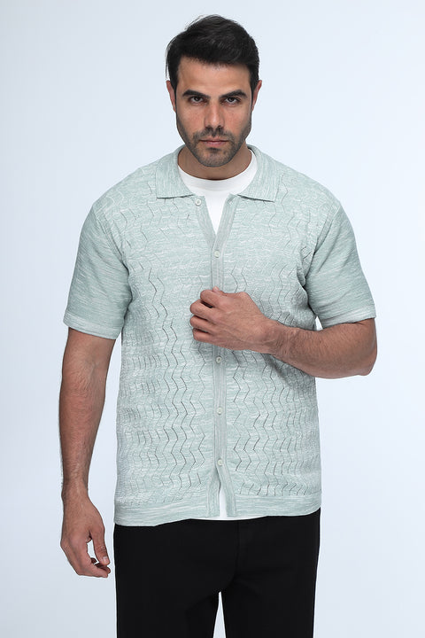 Polo Shirt Regular Fit Knitted Light Green