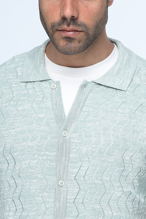 Polo Shirt Regular Fit Knitted Light Green