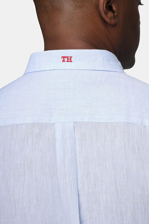Regular Fit Linen Shirt Light Blue