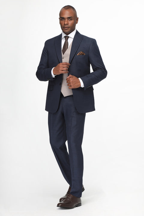 Slim Fit Suit Dark Blue