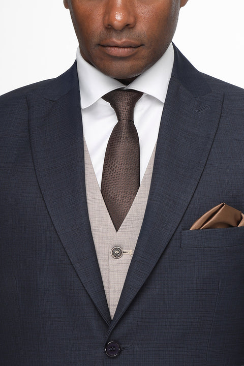 Slim Fit Suit Dark Blue