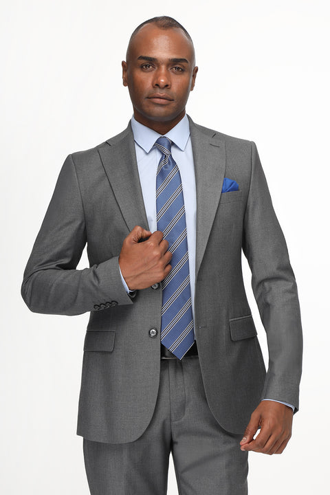 Slim Fit Suit Light Gray