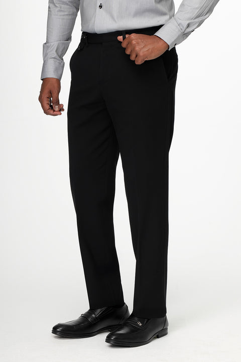 Slim Straight Fit Classic Pants Black