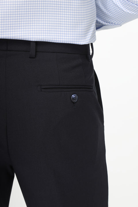 Slim Straight Fit Classic Pants Dark Blue