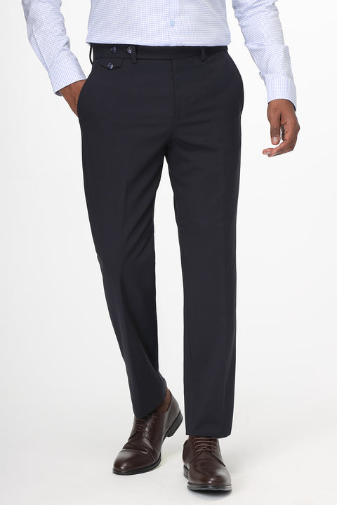 Slim Straight Fit Classic Pants Dark Blue