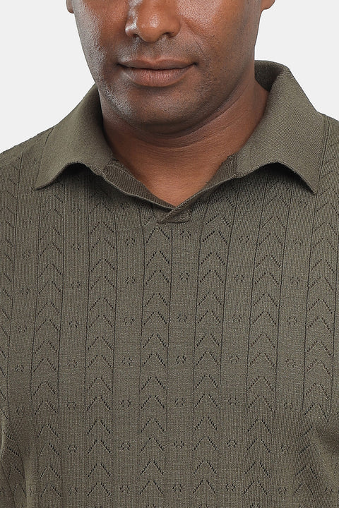 Polo Shirt Regular Fit Knitted Green
