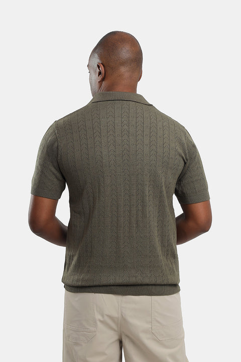 Polo Shirt Regular Fit Knitted Green