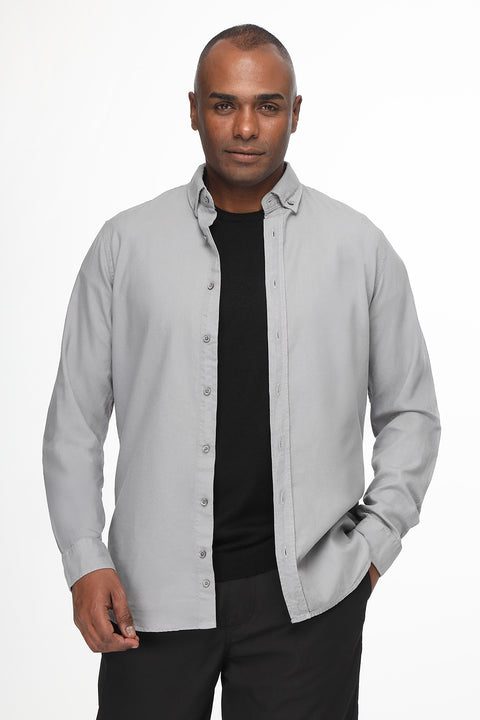 New Fit Shirt Oxford Gray 100% Cotton