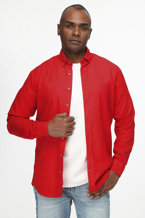 New Fit Shirt Oxford Red 100% Cotton