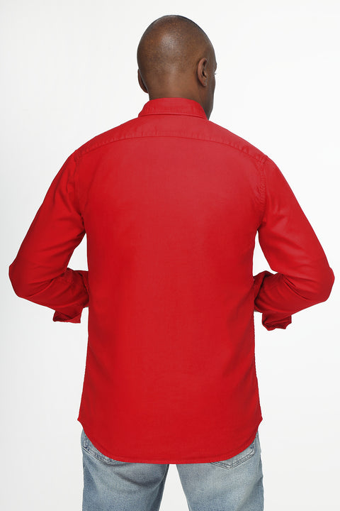 New Fit Shirt Oxford Red 100% Cotton